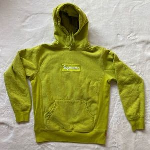 Supreme Acid Green Box Logo Hoodie Fw2 